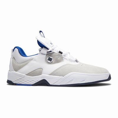 DC Kalis Men's White/Blue/Grey Skate Shoes Australia Online HWN-934